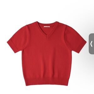 NWT W Concept Vavone Atelier Merino Wool Cotton Blend Sweater in Red